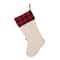 Glitzhome® Pre-Lit 21" Cat Embroidered Linen Christmas Stocking with LED Lighting
